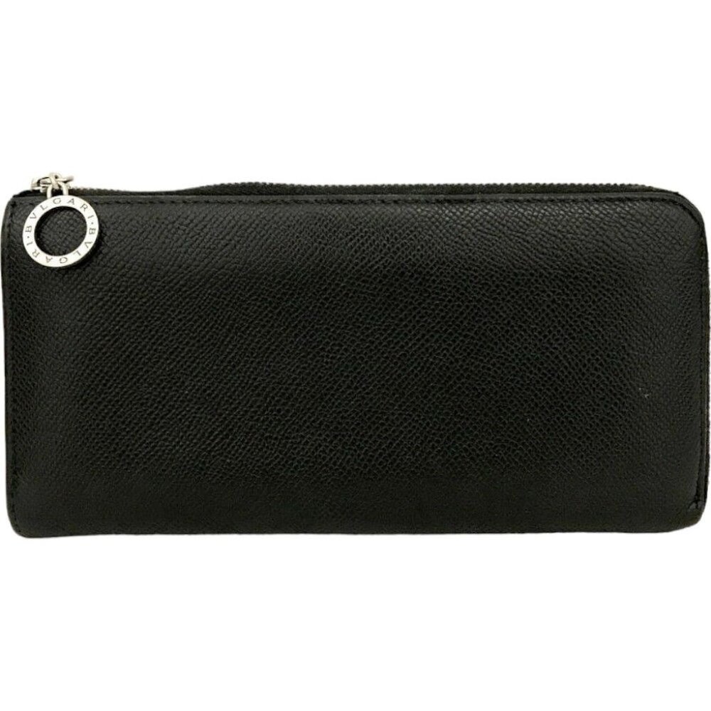 989156Z Bvlgari Wallet Long Black Leather